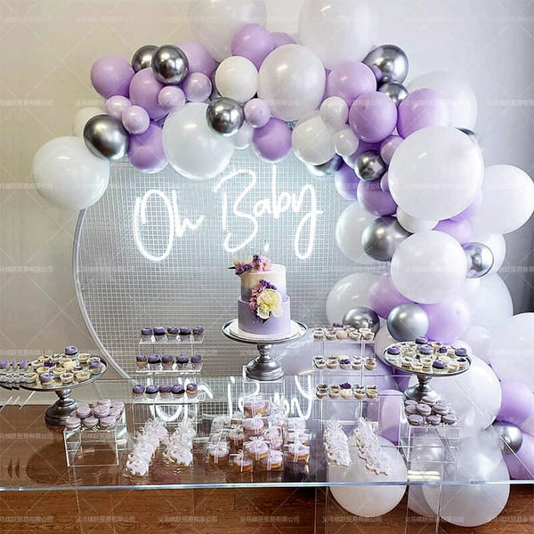 103pcs Macaron Purple Balloon Kit Baby Shower Birthday Wedding Party Decorations-ueventsupplies