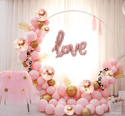 116pcs Rose Gold Love Aluminum Film Balloons Kit Wedding Birthday Party Decoration-ueventsupplies