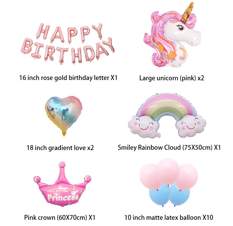 Pink Unicorn Balloon Kit for Birthday Party Unicorn Theme Party Decoration