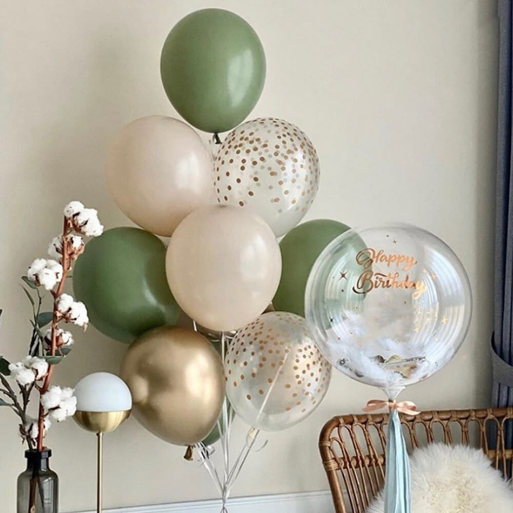 119pcs Sage Green Balloons Garland Arch Kit Baby Shower Birthday Wedding Party Decorations-ueventsupplies