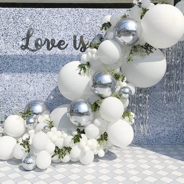 125pcs Macaron White Balloon Kit Baby Shower Birthday Wedding Party Decorations-ueventsupplies