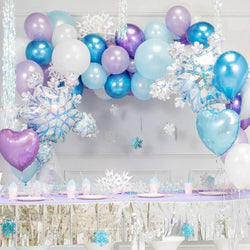 97pcs Frozen Theme Snowflake Balloons Kit Girls Birthday Party Decor-ueventsupplies