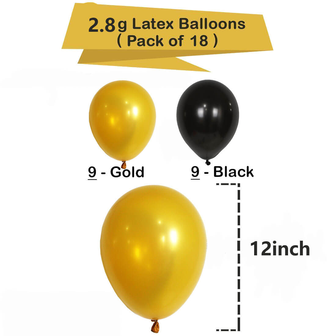 Black Gold Aluminum Film Balloon with Paper Flowers Kit 2021 Graduation Festival Party Decoration-ueventsupplies