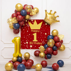 Red and Gold Backdrop Balloon Kit for Birthday Party Decoration