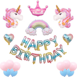 Gradient Pink Unicorn Balloon Kit for Birthday Party Unicorn Theme Party Decoration