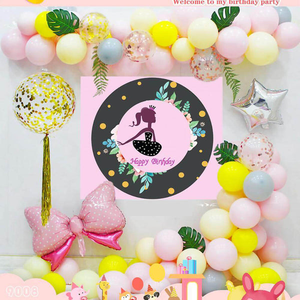 Ballet Theme Kids Birthday Party Decoration Set with Backdrop