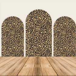 Leopard Inspired Birthday Party Decoration Chiara Backdrop Arched Wall Covers-ueventsupplies
