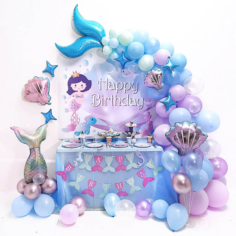 Mermaid Tail Balloon Kit for Mermaid Theme Party and Birthday Party Decoration