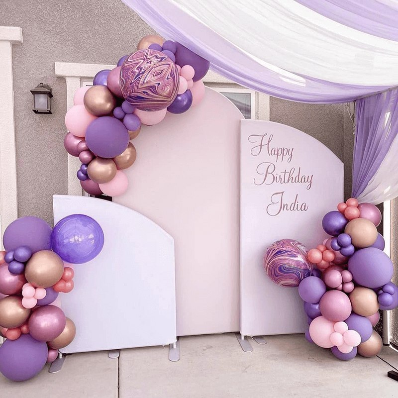 Pink Theme Birthday Party Decoration Chiara Backdrop Arched Wall Covers-ueventsupplies