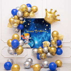 Prince Happy Birthday Backdrop+Balloon Kit