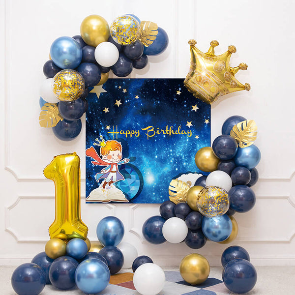 Prince Happy Birthday Balloon Kit for Boys Birthday Decoration