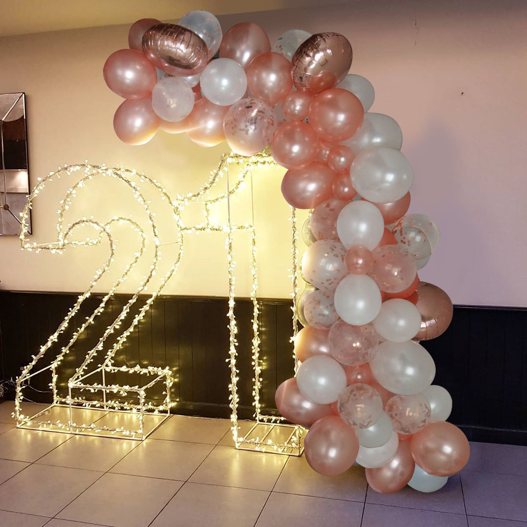 Rose Gold  Balloon Garland Set for Wedding Birthday Decoration