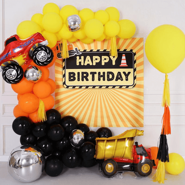 Construction Party Balloon Kit for Boys Birthday Party Decoration