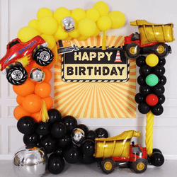 Monster Truck Theme Balloon Kit for Boys Birthday Party Decoration