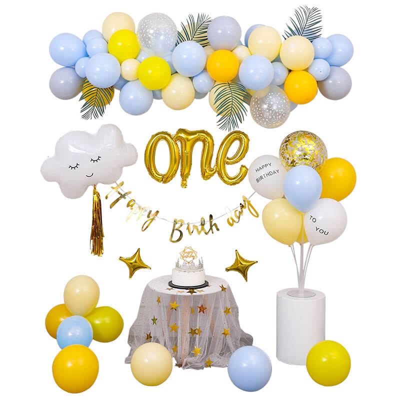 First Birthday Balloon Kit for Girl's Birthday Party & Baby Shower Decoration