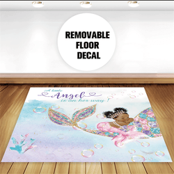 Custom Removable Mermaid Floor Decal for Baby Shower Birthday Party Decor