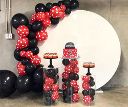 124pcs Dot Balloon Arch Red Black Balloons Garland Kit For Wedding Birthday Party Decorations Kids Baby Shower Party Supplies-ueventsupplies