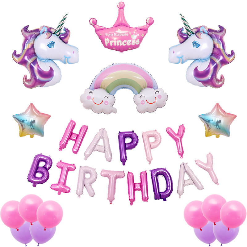 Purple Unicorn Balloon Kit for Birthday Party Unicorn Theme Party Decoration