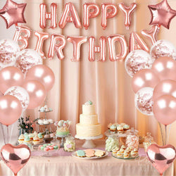Rose Gold Balloon Fringe Curtain Kit Girl's Birthday Party Decoration Sweet 16 Birthday Decor-ueventsupplies