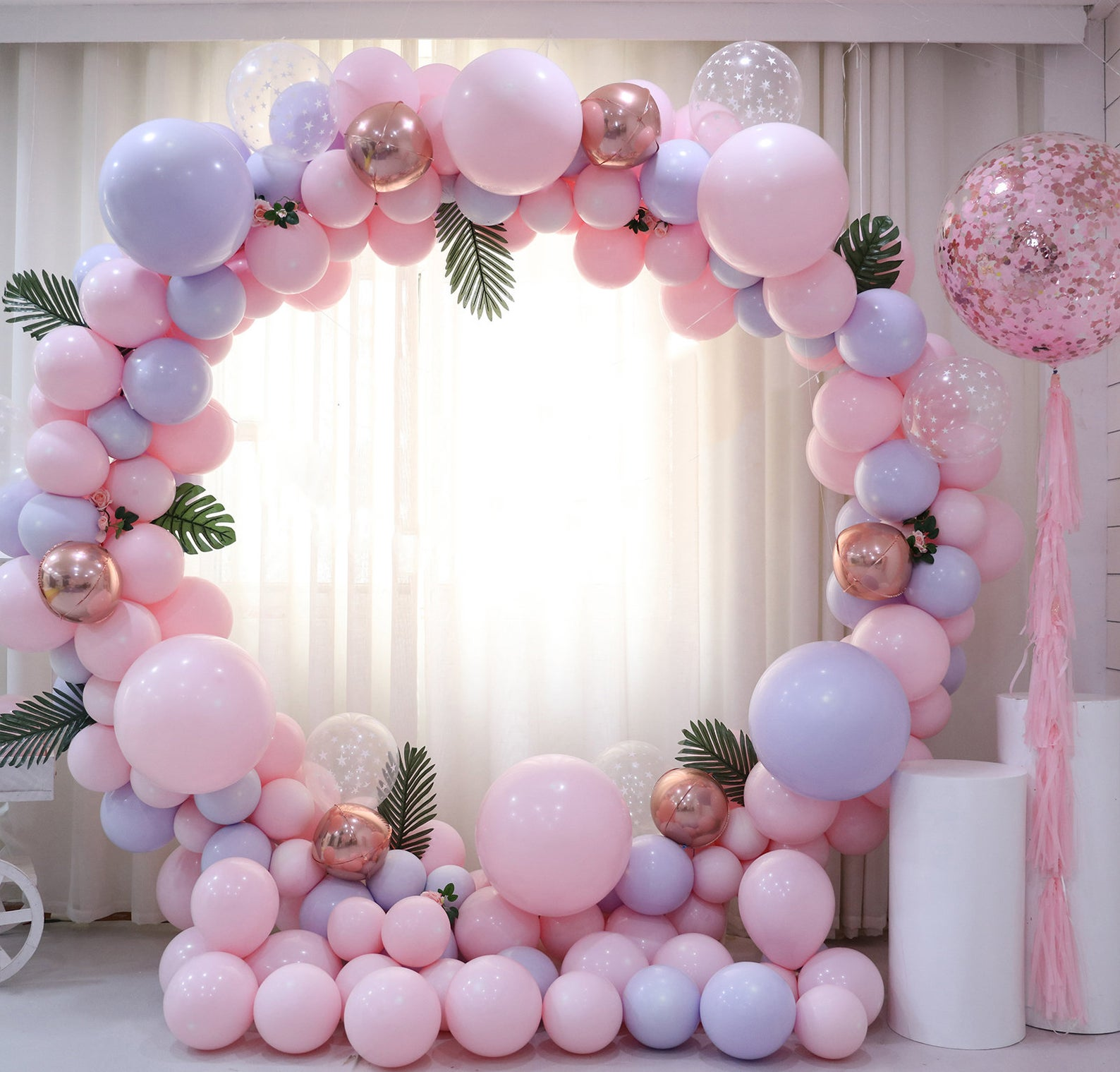Party & Hoop Balloon Circle Loop Flower Arch Photo Booth Backdrop Stand Round Backdrop-ueventsupplies