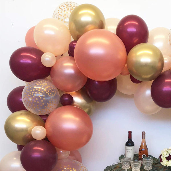 Red and Gold Balloon Set for Wedding Valentine's Day Bridal Shower Party Decor